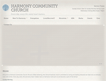Tablet Screenshot of harmonycommunitychurch.org